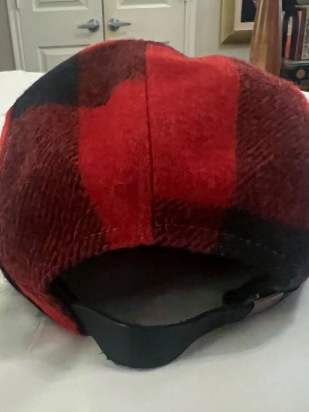 Filson Red and Black Buffalo Plaid Wool Cap